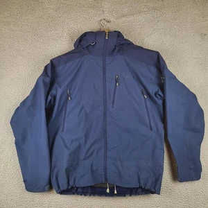 Vintage Patagonia White Smoke Ski Jacket Men’s Sz Large Blue Hooded Waterproof - Picture 1 of 9