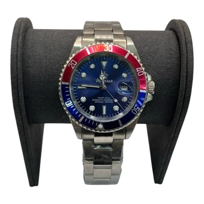 Мужские наручные часы Reginald серебристые темно-красные аналоговые кварцевые. Совершенно новый - Изображение 1 из 4