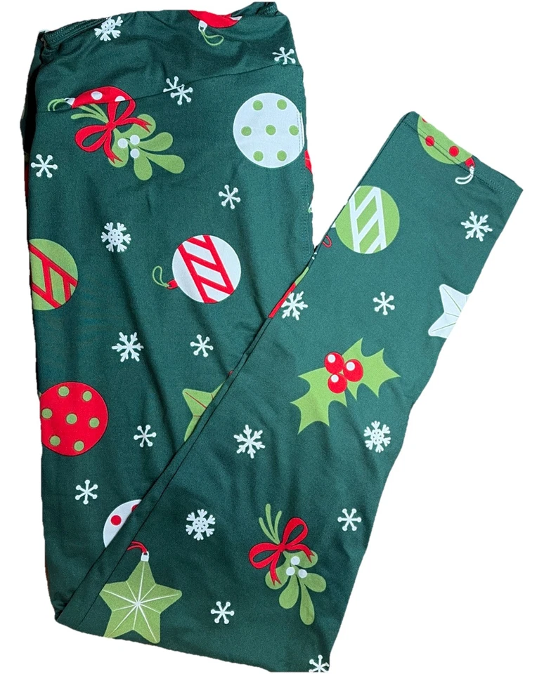 Nuevo LuLaRoe Adornos de Navidad con Copos de Nieve Leggings Talla TC2 (20-26) NUEVO SIN ETIQUETAS Foto 1 de 4