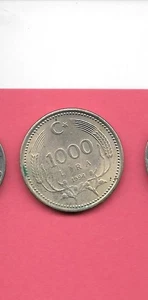 TÜRKEI TÜRKISCHE KM997 1994 1000 LIRA VZ SUPERFEINE UMLAUFMÜNZE - Bild 1 von 1