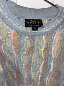 COOGI Pullover 3D Strick Damen Gr. XL 100% Wolle Mehrfarbig Selten - Bild 1 von 5