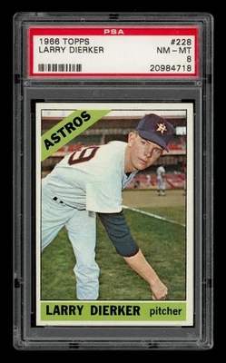 Topps Set-Break #228 1966 Larry Dierker PSA 8 casi nuevo-como nuevo Foto 1 de 3