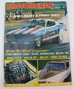Motorcade June 1969 VTG Magazine Funny Car Drag Racing Tom McEwen Silver Age HTF - Foto 1 di 23