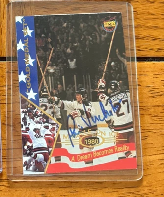 1995 Signature Rookies #49 Phil Verchota AUTOGRAPHED MIRACLE ON ICE 1980 GOLD - Image 1 of 2