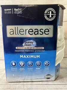 Allerease Queen Maximum Waterproof Allergy and Bedbug Protection Fits 17 In Dept - Picture 1 of 1