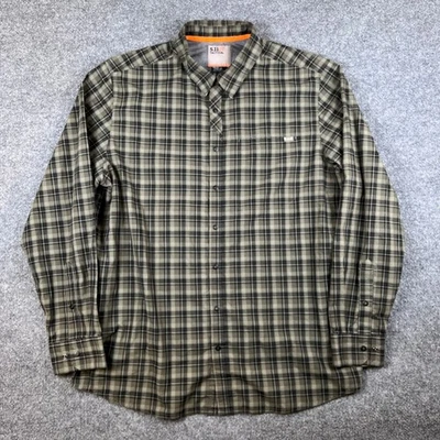511 Tactical Echo Long Sleeve Shirt Mens L Gray Plaid Flannel Snap Buttons - Image 1 of 4