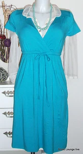 ESPRIT collection Viskose Kleid dress- S 36, blau blue dinner NEU - Picture 1 of 4