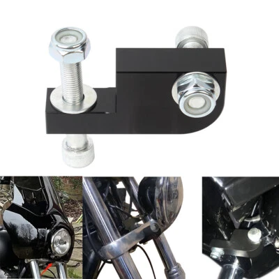 Black Fairing Headlight Extension Block Kit For Harley Dyna FXDL FXDF FXDB FXDWG Foto 1 de 4