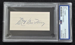 BILL TERRY Cut Signature-HALL OF FAME-NEW YORK GIANTS-PSA - Picture 1 of 4
