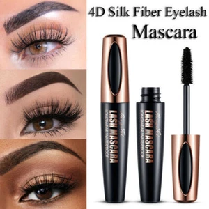 4D Silk Fiber Eyelash Mascara Extension Makeup Waterproof Kits Eye Lashes Black - Picture 1 of 10