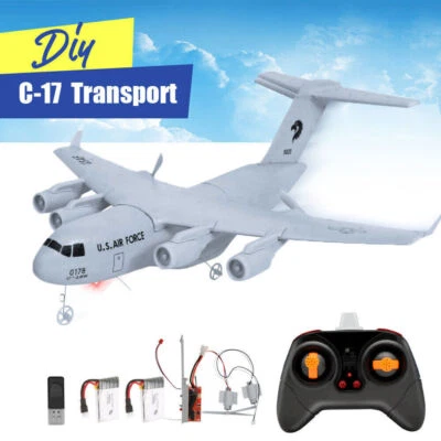 2.4G RC Airplane C-17 Transport Fixed Wingspan DIY Gyro RTF Aircraft Glider Toy - Image 1 of 4