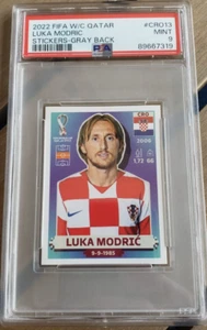 2022 Panini FIFA World Cup Qatar Luka Modric Sticker PSA 9 Mint CRO13 - Picture 1 of 2
