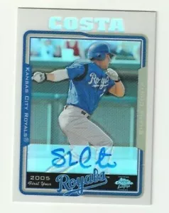 Tarjeta automática de autógrafo Shane Costa Kansas City Royals 2005 refractor cromado - Imagen 1 de 1