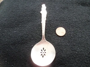 Antiker versilberter Herr Erdnuss Übertöpfe Nüsse figürlicher Nusslöffel - Detail beidseitig - Bild 1 von 6