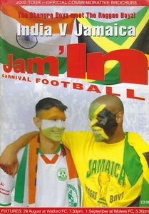 India v Jamaica 01-09-2002 (Friendly) Programme - Picture 1 of 1