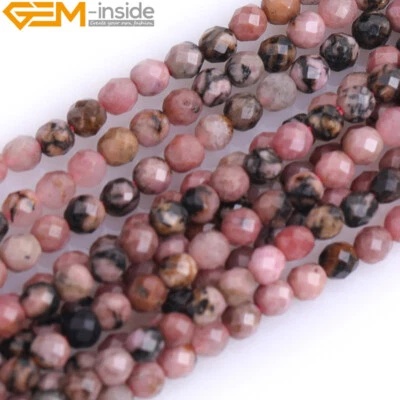 Natural Gemstone Faceted Assorted Spacer Small Beads For Jewelry 2mm 3mm - Image 1 of 4