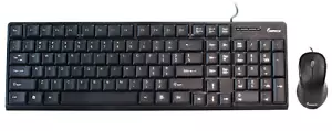 Impecca Desktop USB Wired Keyboard & Mouse Combo, Black - Picture 1 of 6