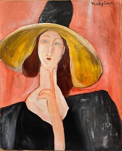 Amadeo Modigliani Inspired Portrait – Signed Elongated Figure Art - Picture 1 of 5