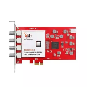 TBS6909X DVB-S/S2/S2X 8 Sintonizadores PCI Express Digital Tarjeta de TV Satelital para Liv... - Imagen 1 de 5