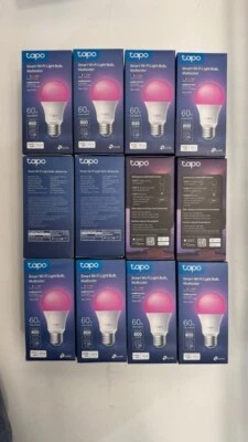 "12" PACK" Tapo TP-Link Smart Bulbs, 16M Colors RGBW, Dimmable L531E