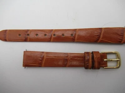 12MM Honey Colored Alligator Grain Ladies Watch Band - Image 1 of 4