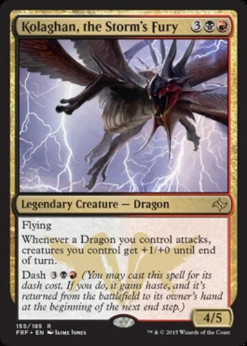 4x NM-Mint, English Regular Kolaghan, the Storm's Fury Fate Reforged magicmtg - Image 1 of 1