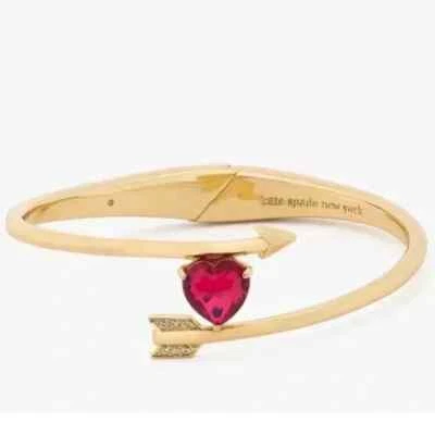Kate Spade Lovestruck Heart And Arrow Hinged Cuff. - Image 1 of 4
