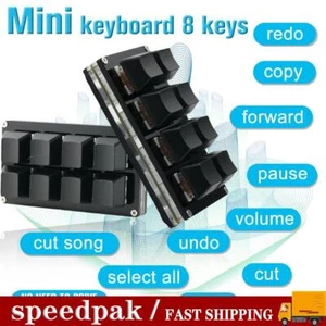 8 Tasten mechanische Tastatur USB-Kurzbefehle programmierbar für Windows C7B8 - Bild 1 von 11