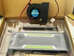 Nvidia Tesla P4 8GB GPU Card graphics and Turbo cooling fan - Picture 1 of 6