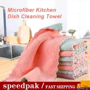 New Microfiber Cleaning Rags Super Absorbent Kitchen Towel Towels Cleaning D5Y9 - Picture 1 of 18