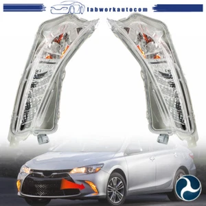 Front Bumper Fog Lights LH+RH Pair Fit For Toyota Camry 15-17 LED Lamps W/Bulbs - Picture 1 of 12