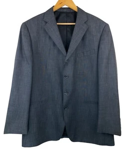 Prada Milano Italy Blazer Virgin Wool 4 Button Classic Gray Jacket Men’s Size 52 - Picture 1 of 13