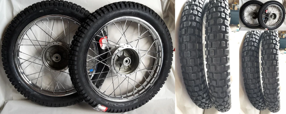 2 x Rad Reifen Räder Simson S51 S50 KR51 Schwalbe S70 Enduro Cross 1,6x16 chrom - Bild 1 von 1