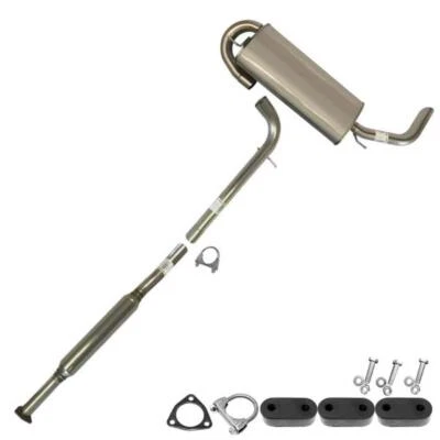 Silenciador resonador de acero inoxidable con perchas + pernos se adapta a: 05-06 Equinox 06 Torrent Foto 1 de 4