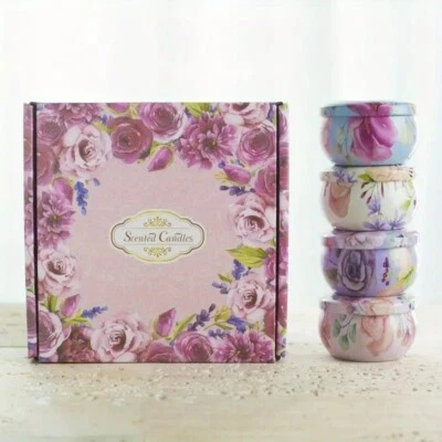 Scented Candles Gift Set x 4 (C-02) Jasmine, Chamomile, Mokara Camelia, Tuberose - Image 1 of 4