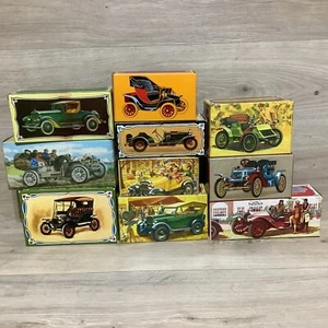 10 Vintage Avon Classic Cars Decanters Bottles In Boxes Thomas Flyer 1908 - Picture 1 of 8