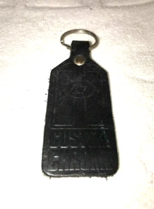 Llavero de colección personalizado cromado cuero negro llavero NSRA personalizado coche clásico carreras - Imagen 1 de 3