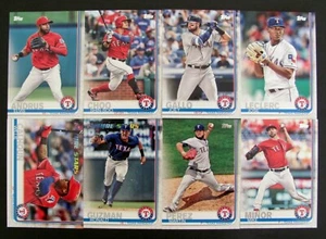 ⚾ 2019 Topps Series 1 and 2 Texas Rangers 19 Card Team Set - Picture 1 of 4