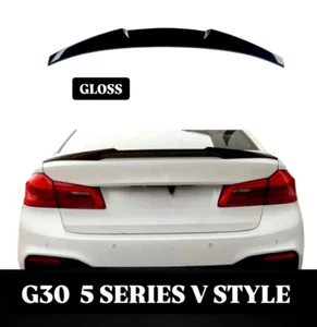 BMW 5 Series G30 M sport Performance Rear Boot Trunk Lip Spoiler Gloss Black - Picture 1 of 6