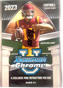 2023 BOWMAN CHROME UNIVERSITY FOOTBALL BLASTER BOX