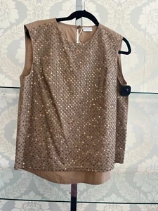 BRUNELLO CUCINELLI Embellished Style#MB70366F10C2528 Top Sz XL $1495 NWT - Picture 1 of 8