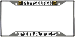 NEW MLB Pittsburgh Pirates Car Truck Chrome Metal License Plate Frame - Picture 1 of 3