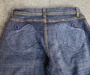 Apple Bottom Jeans Womens 8 Blue Denim Low Rise Bootcut Flare Stretch USA Made - Picture 1 of 10