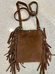 Lucky Brand Brown Suede Front Crossbody Bag