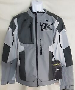 New, Men’s Gray KLIM Dakar Moto Jacket w/Removable Sleeves (L)