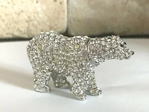 Estee Lauder Solid perfume compact 1999 SPARKLING POLAR BEAR GORGEOUS! PLEASURES - Bild 1 von 9