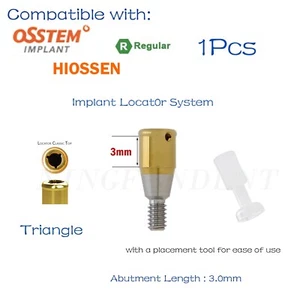 Pilar localizador de implantes regular G403-3 mm 1 pieza, AH = 3 mm, se adapta a sistemas de sistema - Imagen 1 de 6