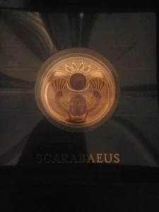 Nieu Scarabaeus 2021 Rose gold Amethyst coin mint in holder. - Picture 1 of 3