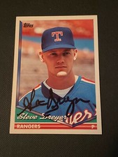Steve Dreyer Signed 1994 Topps Card Auto Texas Rangers Autograph Baseball COA