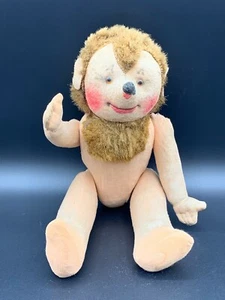 1930 German Pre War Steiff Straw Stuffed Hedgehog Jointed Toy Felt Face Doll 11" - Picture 1 of 12